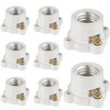 Saysurey 8 Pcs Porcelain Lamp Holder Socket E26/E27 Medium Keyless