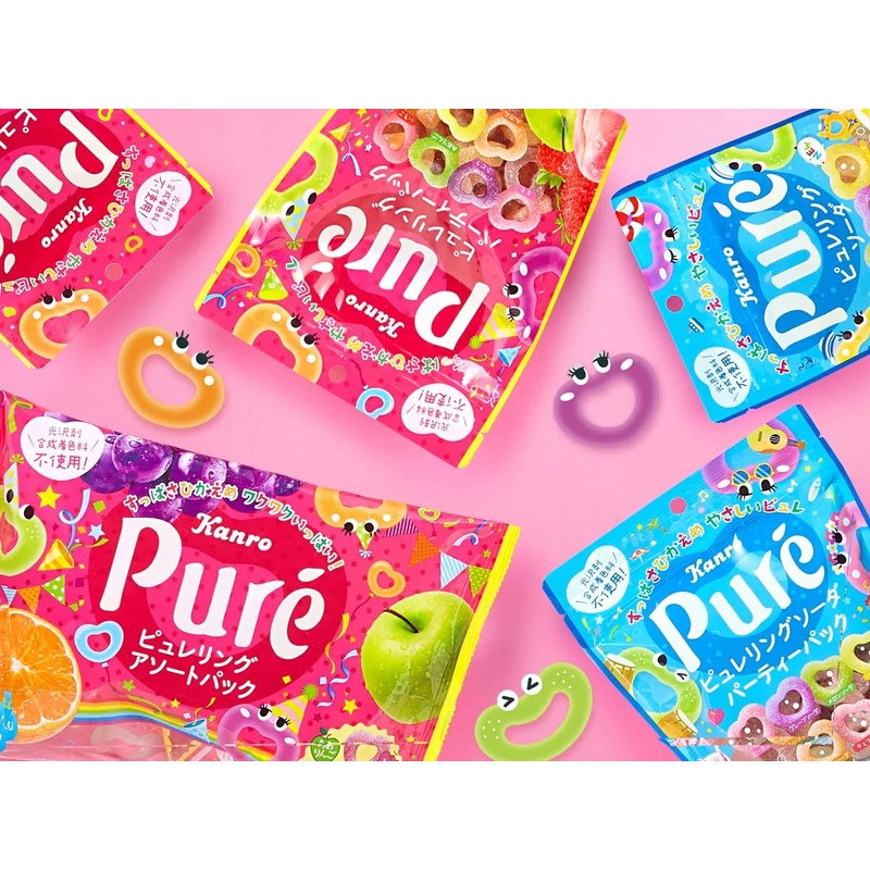 Japanese Gummy Candy Pure Gummy Ring Assortment Pack 3.59oz(102g) Set
