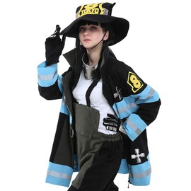 Cosplay.fm Unisex Anime Cosplay Costume Fireman Uniform for Fire Fighters (multicolored, X-Small)