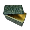 TINIT Stuff Tin - Man Tin Miscellaneous Storage Box (Turquoise/Cream)