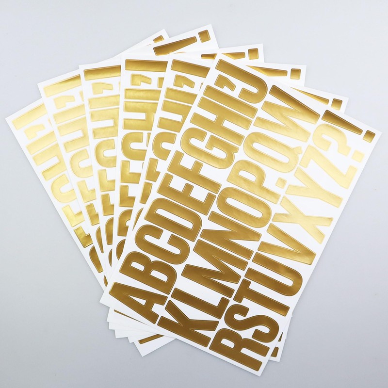 CMBBZZY 2 INCH Capital Letter Stickers, Gold Alphabet Stickers for