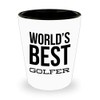HollyWood & Twine World's Best Golfer Ceramic Shot Glass Funny