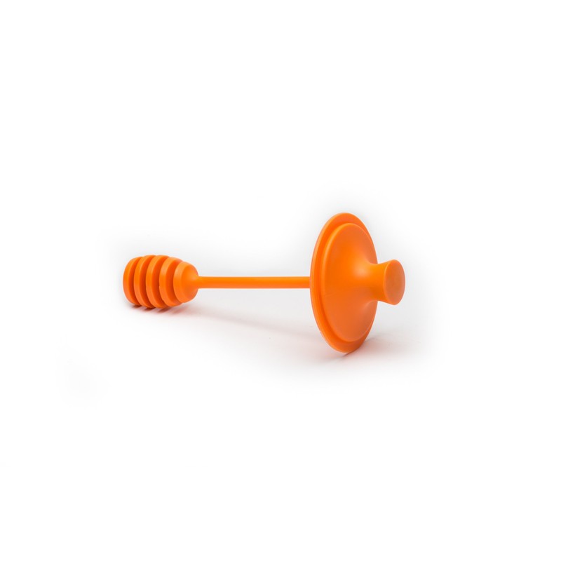 Jarware Honey Dipper Lid for Regular Mouth Mason Jars, Orange,