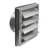 Backflow Flap 100 mm Ventilation Grille Stainless Steel with Moving