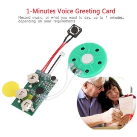 60S Re-recordable Sound Chip Record Voice DIY Greeting Card Chip Recordable Voice Module Button Sound Module for DIY Cards/Toys