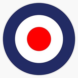 Mod Symbol Vespa Scooter Uk Roundel Bumper Sticker Window Vinyl Decal 5"
