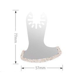 Oscillating Tool Blades Stainless Steel Diamond Boot Shape Multitool Saw Blades Universal Saw Blade Set for Wood Plastic 57mm x 77mm 4 Pieces