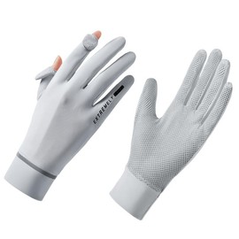 INOGIH Summer Outdoor UV-Protection-Sunblock-Gloves Full Finger Touchscreen Driving Gloves for Women Cyling Riding