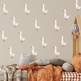 ZAIBIANHAO Goose Wall Decals - Animal Wall Stickersfor Kids Room,Removable Nursery Decor,DIY Cute Geese Playroom Living Room Murals