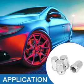 A ABSOPRO Wheel Nuts M14x1.5 Chrome Taper Seat Wheel Seat for Car (Pack of 4)
