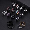 Kakonia 16Pcs Stainless Steel Fidget Rings for Men Women Stress