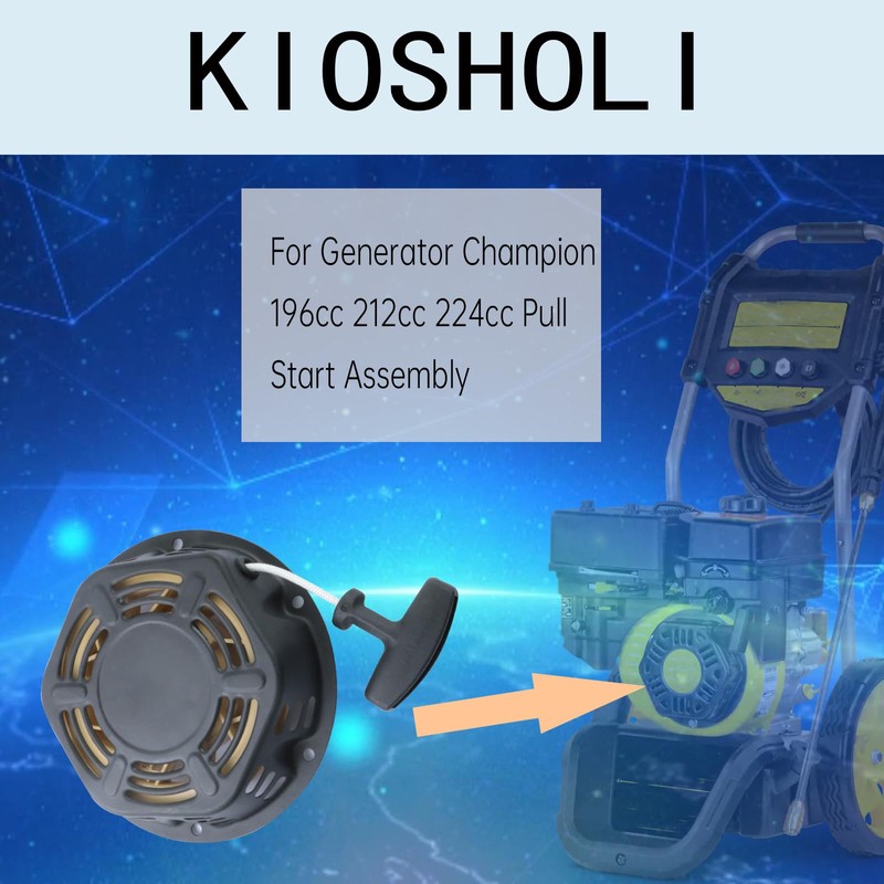 KIOSFOLI Recoil Pull Start Starter Compatible with for Champion 196cc