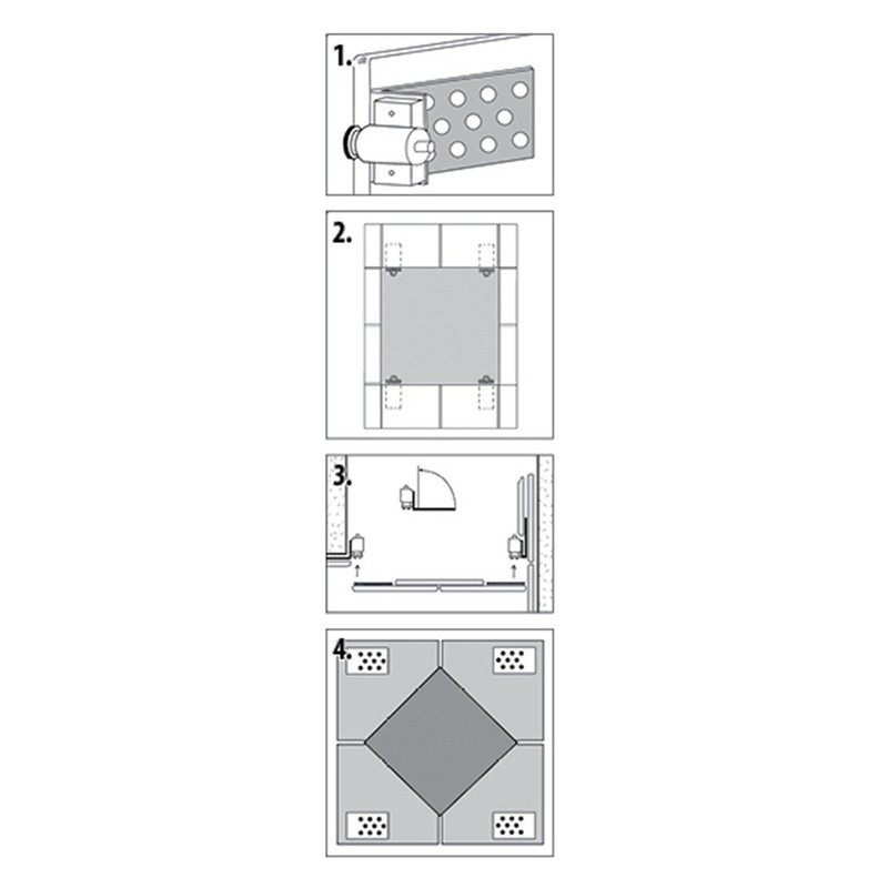 Tile Magnet Set Height Adjustable 8 Pieces for Invisible Closure