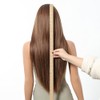 Peluca Larga con Flequillo Recto - Cabello Natural para Mujer