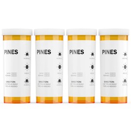 パインズ【PINES】ピルケース サプリ入れ 海外ドラマ 映画 おしゃれ オレンジ 携帯用 防湿 遮光 4個セット