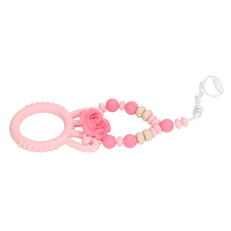 Teething Necklace Gum Massage Silicone Baby Teether Cute Bright Color