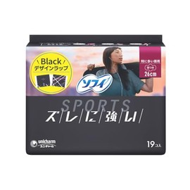 [Bulk Purchase] Sophy Sports Napkins, Anti-Slip, For Especially Heavy Days, Wings, 10.2 inches (26 cm) (19 sheets), Napkins x 4
