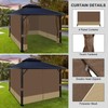 Aoodor 10x12 ft Outdoor Gazebo Curtains, 4 Panels Waterproof Privacy