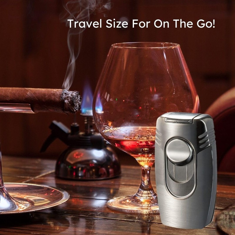 Visol Quadflow Butane Torch Quad Flame Refillable Gas Table Lighter