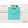 6" x 6" Turquoise Envelopes x 25 Pack. 100gsm Weight.