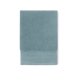 Scallop Pleat Wash Cloth Storm Cloud Bath Towel