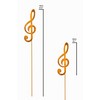 Blümelhuber Small Treble Clef Garden Stake - Rust Decorative Figure