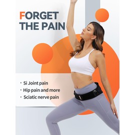 XRUIDI Sacroiliac Belt-SI belt for Women Adjustable Pelvis Compression Support Band Trochanter Stabilization Brace for Sciatica, Pelvis, Lumbar & Nerve Pain Sacroiliac（Petite）