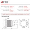 APIELE 19mm Latching Push Button Switch Round Waterproof Stainless Steel