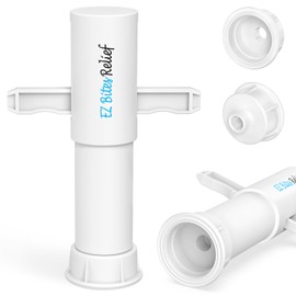 YARKOR Bug Bite Suction Tool, Natural Itch Relief & Swelling Sucker in 30s– Portable Bite & Sting First Aid – Venom Extractor for Hiking, Camping – Summer Essentials for Kids & Adults - 1 Pack, White