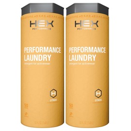 HEX Performance Laundry Detergent, Citrus, 100 Loads (Pack of 2) - Designed for Activewear, Eco-Friendly, Concentrated Formula