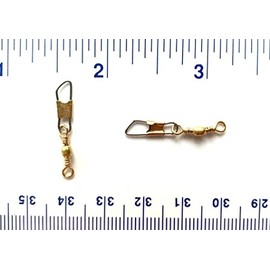 100 Gerry's Tackle Brass Barrel Fishing Swivels with Safety Snap Size 12 (16 lbs. Test)