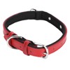 2pcs Pet Collar with Engraved Nameplate ID Tag Cowhide Padded