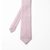 Ambesonne Necktie, Basic Picnic Gingham Check, 3.7", Pale Pink White