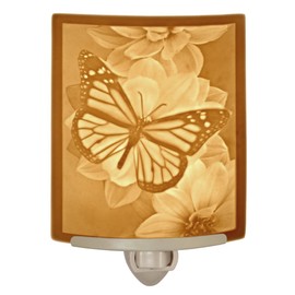 Butterfly-Monarch - Curved Porcelain Lithophane Night Light