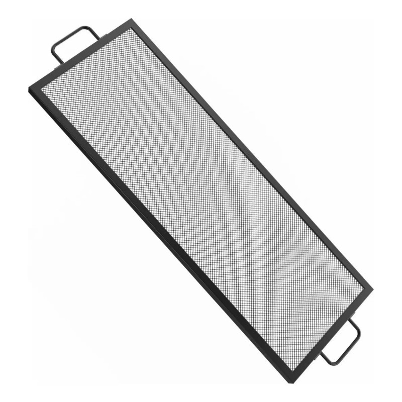 Vevor Rejilla Para Hoguera Rectangular Parrilla 44x15 PuLG Color Negro