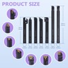 Gluwoer Indexable Lathe Turning Tool 1/2" 12mm Shank 21PCS Kit-7PCS