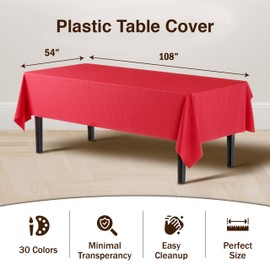 Party Solids Premium Aqua Blue Table Cover, Pack of 12