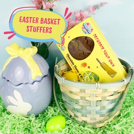 Decorate Your Own Chocolate Easter Egg Kit, Fun DIY Decorating Activity with Sprinkles & Syrup, Candy Basket Stuffers, 1.86 oz