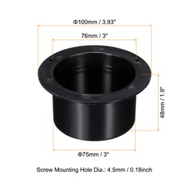 PATIKIL 3 Inch Duct Connector Flange, 4 Pack Exhaust Hose Flange ABS Round Air Duct for Heating Cooling Ventilation System