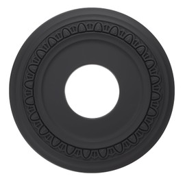 PATIKIL Ceiling Medallion, 12" OD x 4" ID PU Decorative Ceiling Light Medallion Chandelier Medallion Petal Ceiling Light Cover Plate for Ceiling Light Fixtures Fans, Black