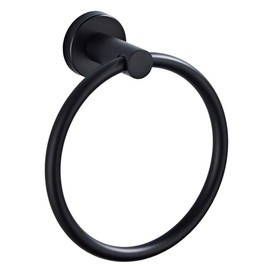 Brushed Towel Ring Towel Holder Stainless Steel Simple Round Towel Holder for Contemporary Bathroom Farmhouse Kitchen Organiser Wall Mounted (Blank)