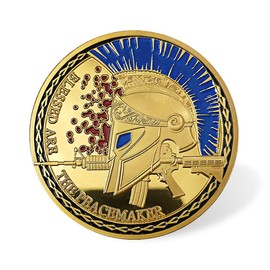 US Police Challenge Coin Thin Blue Line Prayer for Spartan Warrior Commemorative Collection