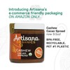 Artisana Organics Cashew Cacao Spread, 9.5oz | Sweetened with Coconut