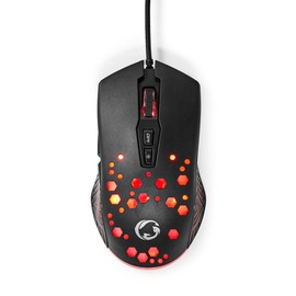 NEDIS Gaming Mouse - Wired - 800/1200 / 2400/3200 / 4800/7200 DPI - Adjustable DPI - Number of Buttons: 7 - Programmable Buttons - Right-Handed - 1.50 m - RGB