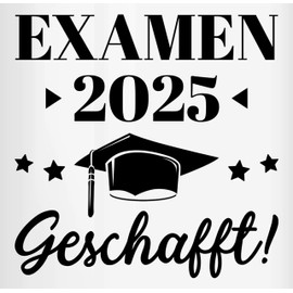 Tasse Tassen 325ml - Abi & Abschluss - Examen 2025 Geschafft - 325 ml - Orange - 2024 2023 wärmende geschenk bestanden bestandene