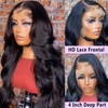 30 Inch Body Wave Lace Front Wigs Human Hair 13x4