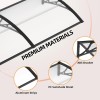 GUANSU-CN 32"x 60" Window Awning Door Canopy Outdoor Polycarbonate Hollow