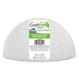 FloraCraft CraftFōM - Media bola de 1.9 x 3.8 pulgadas, color blanco