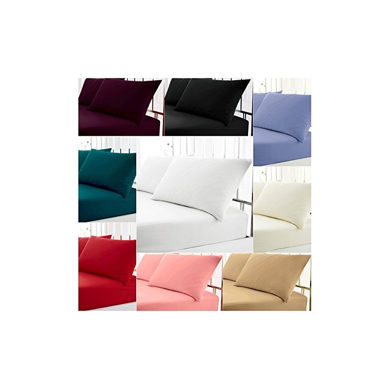 Polycotton Super King Fitted Sheet (180 X 200 Cm) -