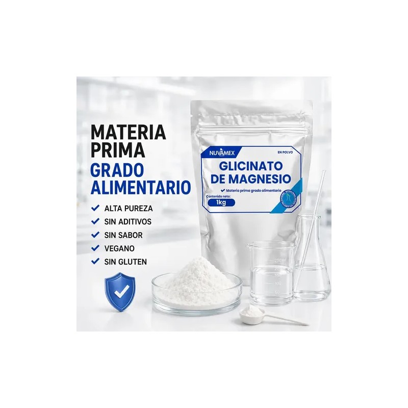 Nuvamex Glicinato Magnesio Polvo Sabor Vegano Gluten